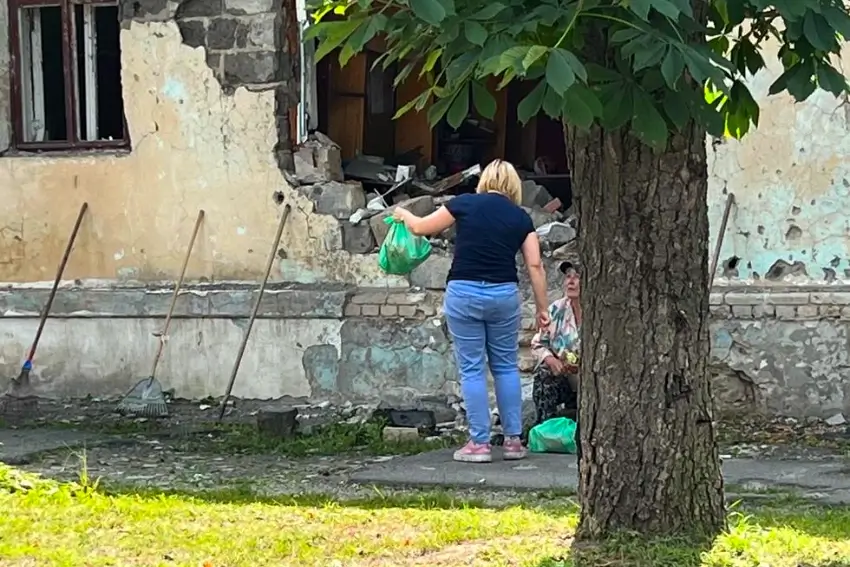 Werbiści z pomocą humanitarną pod Bachmutem