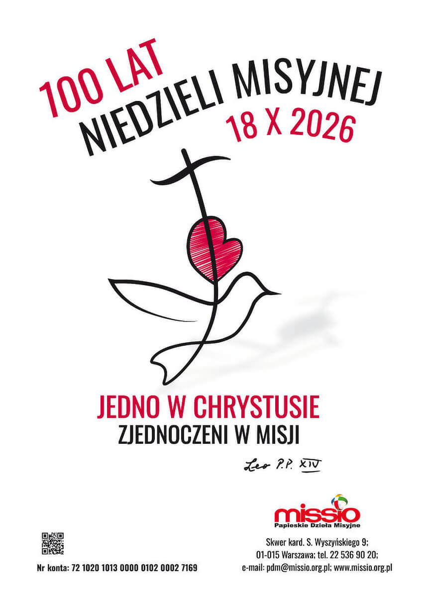 Oficjalny plakat Papieskich Dzieł Misyjnych na Niedzielę Misyjną 2026 Tydzień Misyjny 2026 - plakat PDM